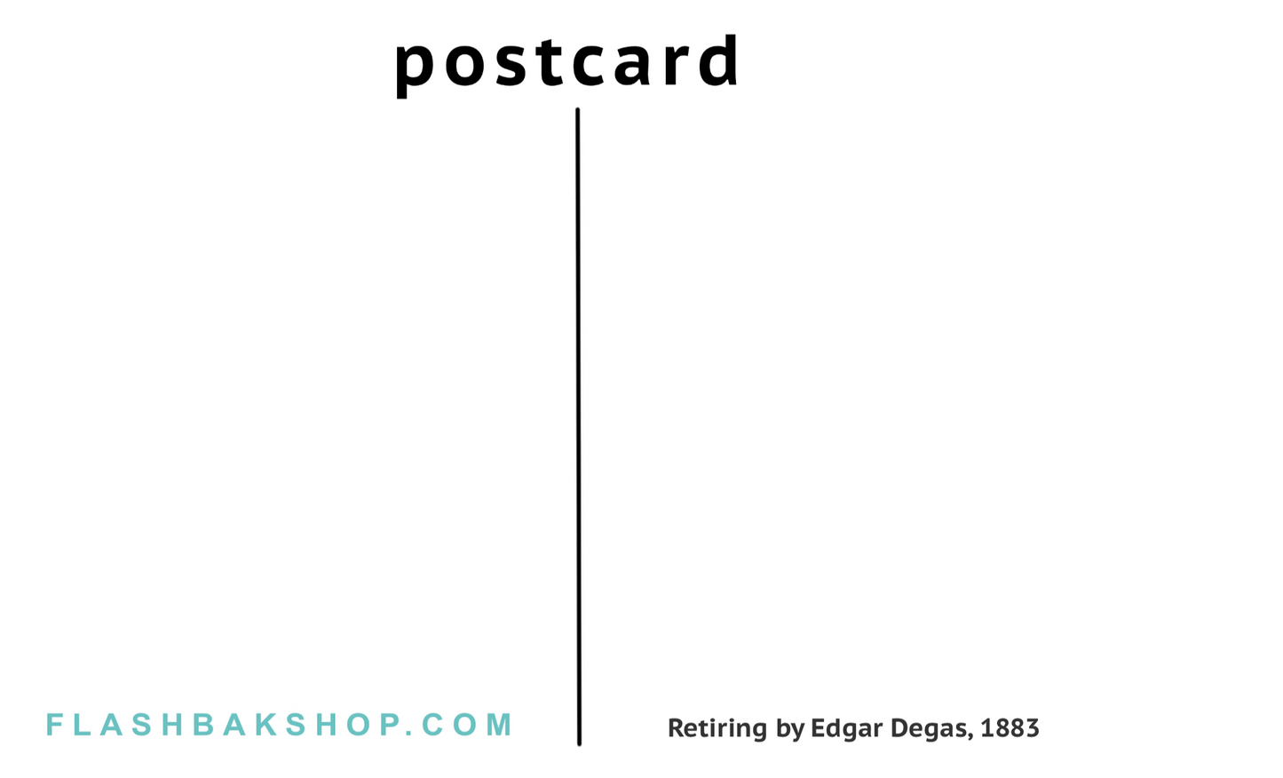 Prendre sa retraite par Edgar Degas, 1883 - Carte postale