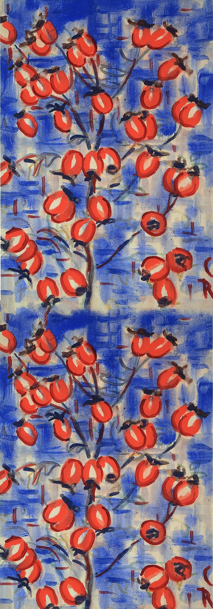 Rosehips (Hagebutten) by Christian Rohlfs, 1915 - Wrapping Paper