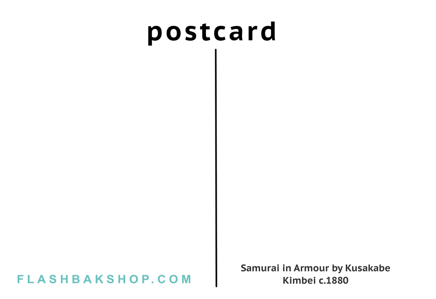 Samouraï en armure de Kusakabe Kimbei, vers 1880 - Carte postale