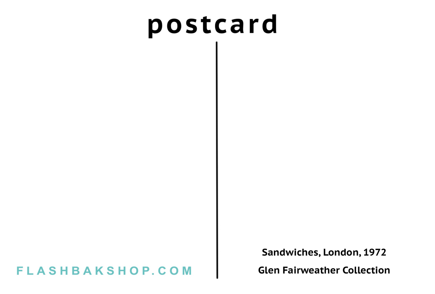 Sandwiches, Londres, 1972 - Carte postale