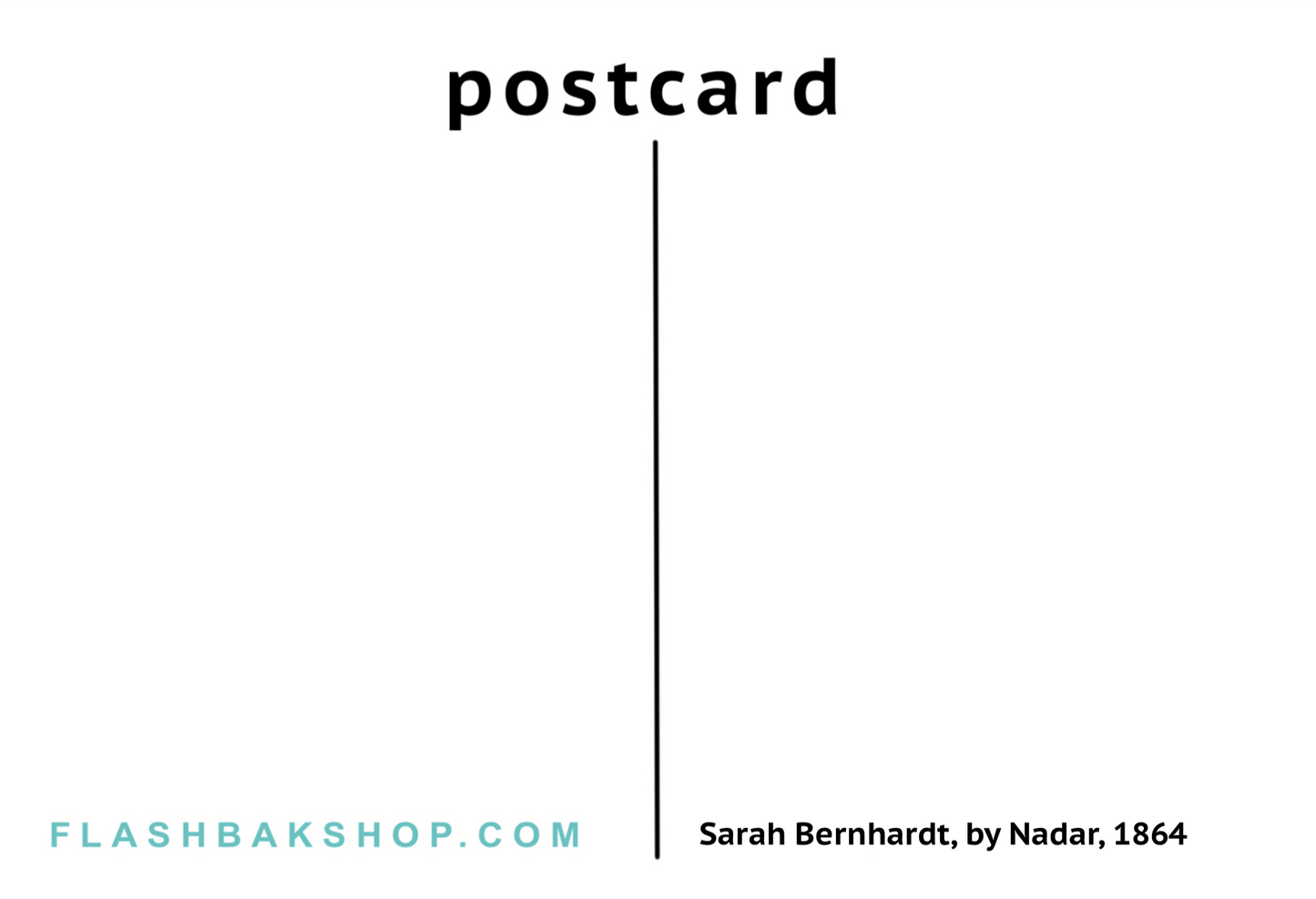 Sarah Bernhardt par Nadar, 1864 - Carte postale