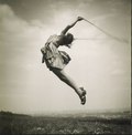 Jumping Girl by Rudolph Koppitz - Square Greeting Card