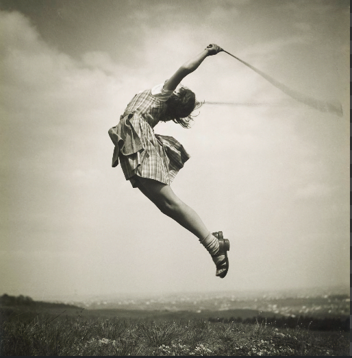 Jumping Girl by Toni Frssell - Square Greeting Card
