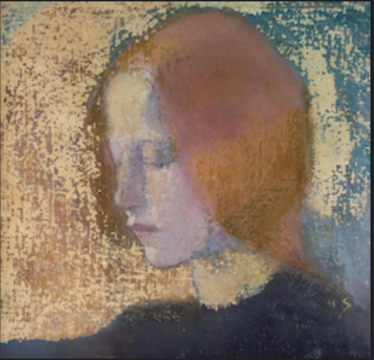 Fragment by Helene Schjerfbeck, c.1904 - Square Greeting Card