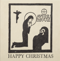 Madonna and Child, with Crucifix by Eric Gill, 1917 - Greetings Card