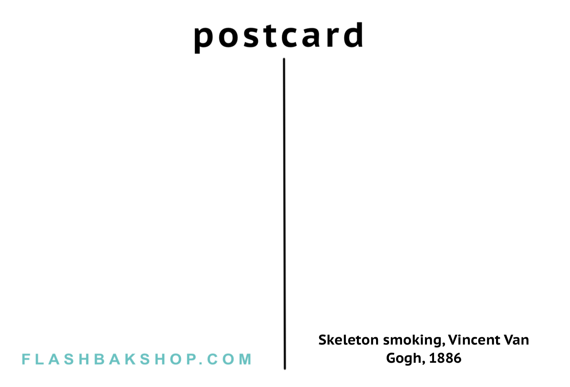 Skeleton Smoking by Van Gogh 1886 - Postcard