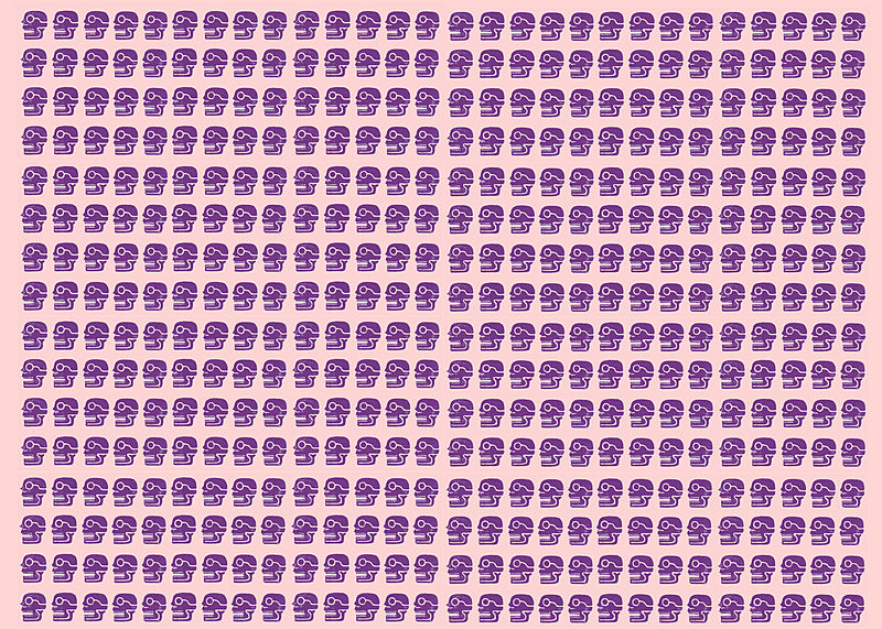 Skull image from an illustration from 'Notes on Mexico' by Harry A Kessler 1898 - Wrapping Paper