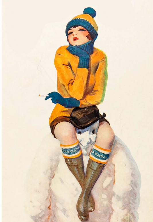 Design 'Snowman's Land' basé sur la couverture de Film Fun de 1926 - Carte postale