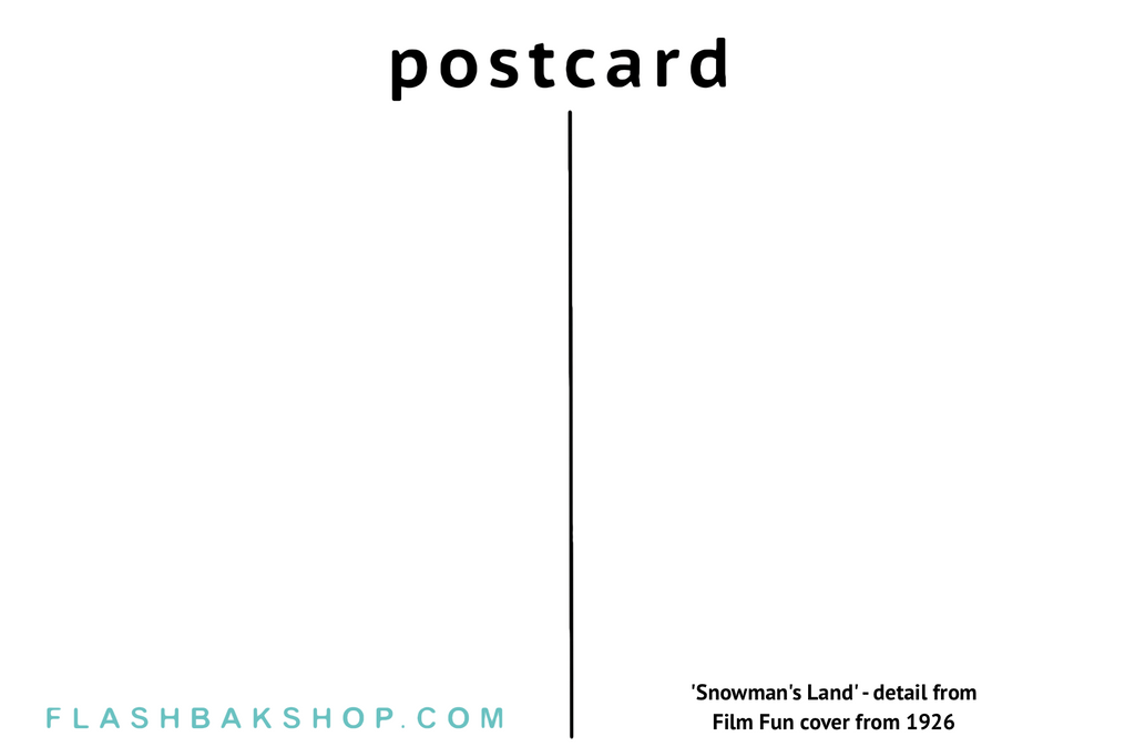 'Snowman's Land' design based on Film Fun cover from 1926  - Postcard