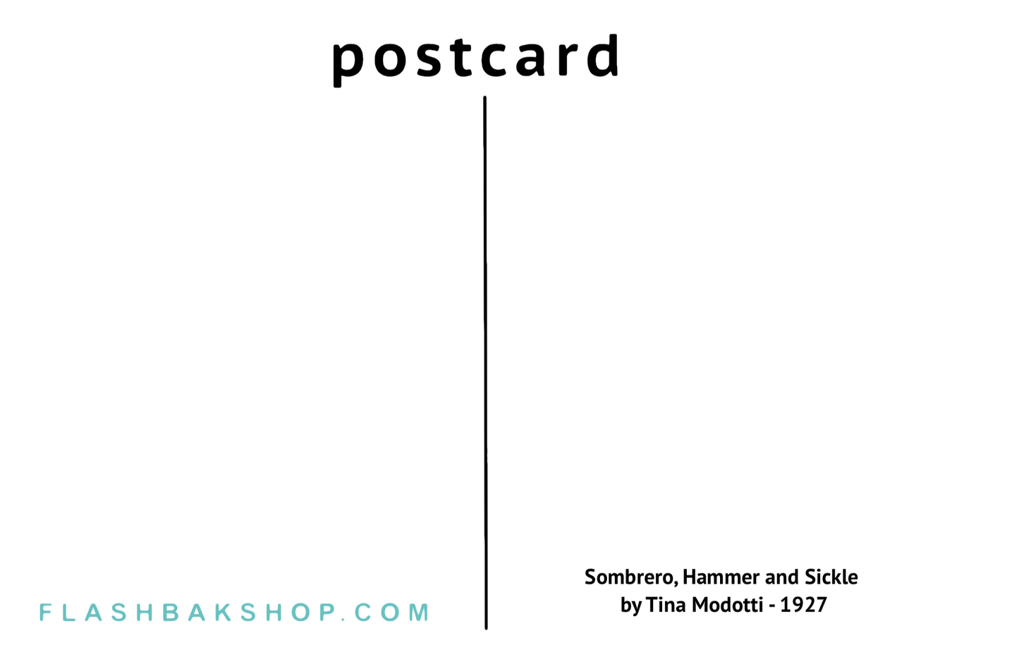 Sombrero, Marteau et Faucille de Tina Modotti - 1927 - Carte postale