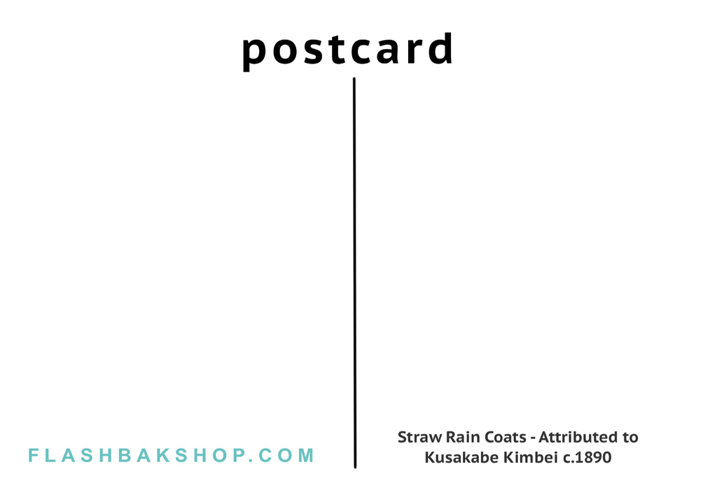 Straw Rain Coats by Attributed to Kusakabe Kimbei, c.1880 - Postcard