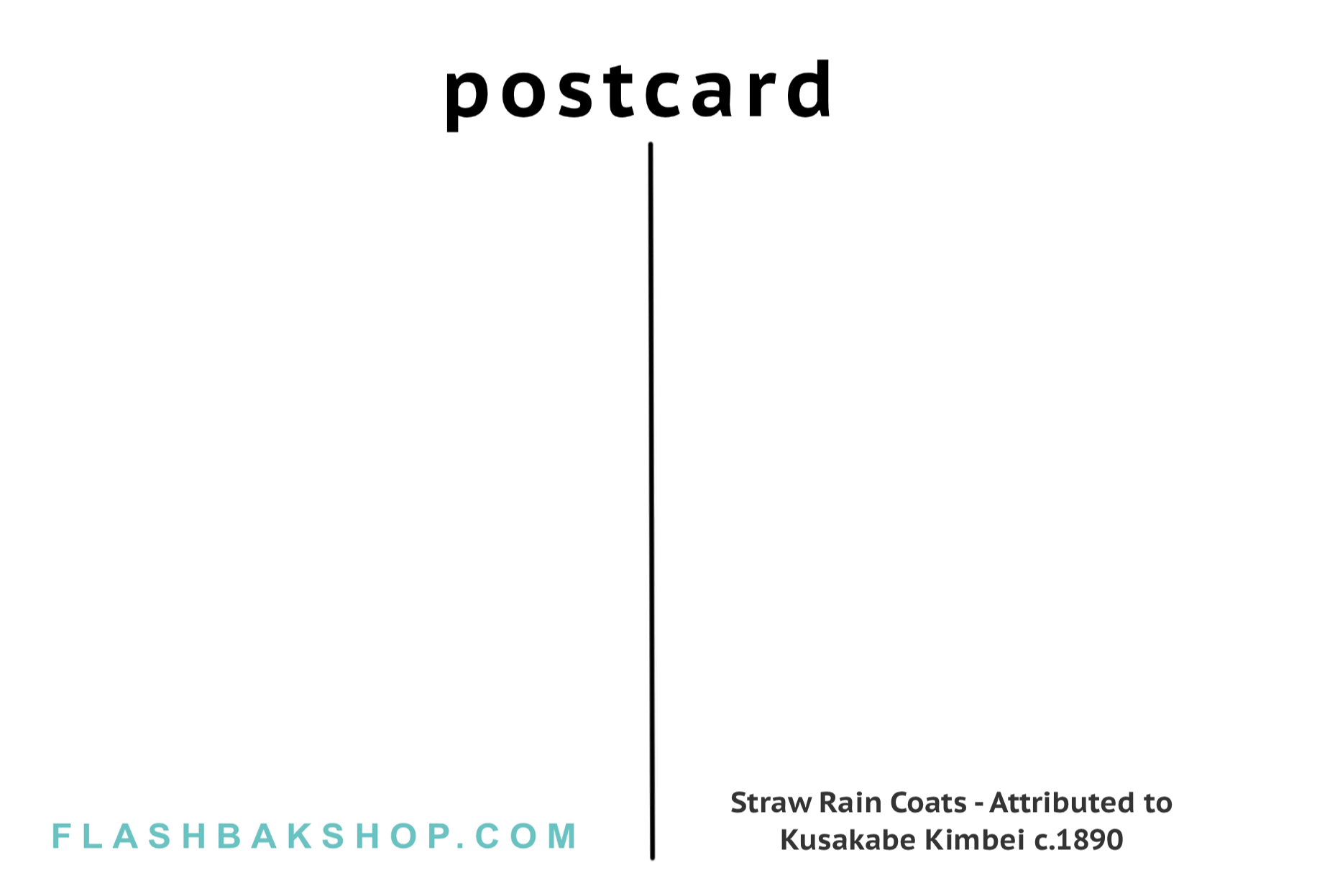 Chubasqueros de paja de Attributed to Kusakabe Kimbei, c.1880 - Postal