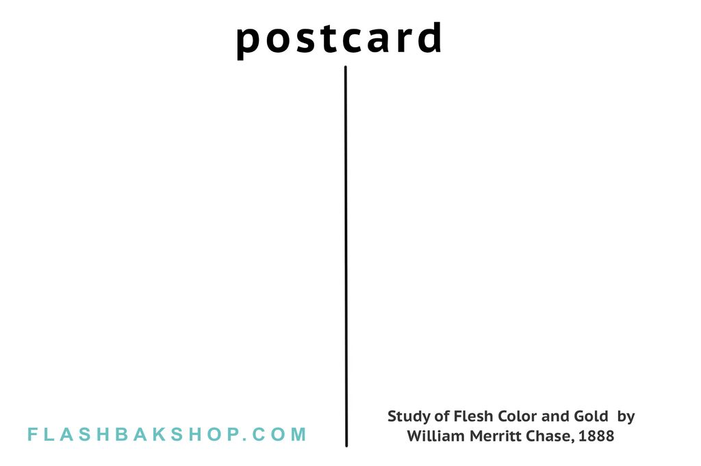 Estudio de Flesh Color and Gold de William Merritt Chase, 1888 - Postal