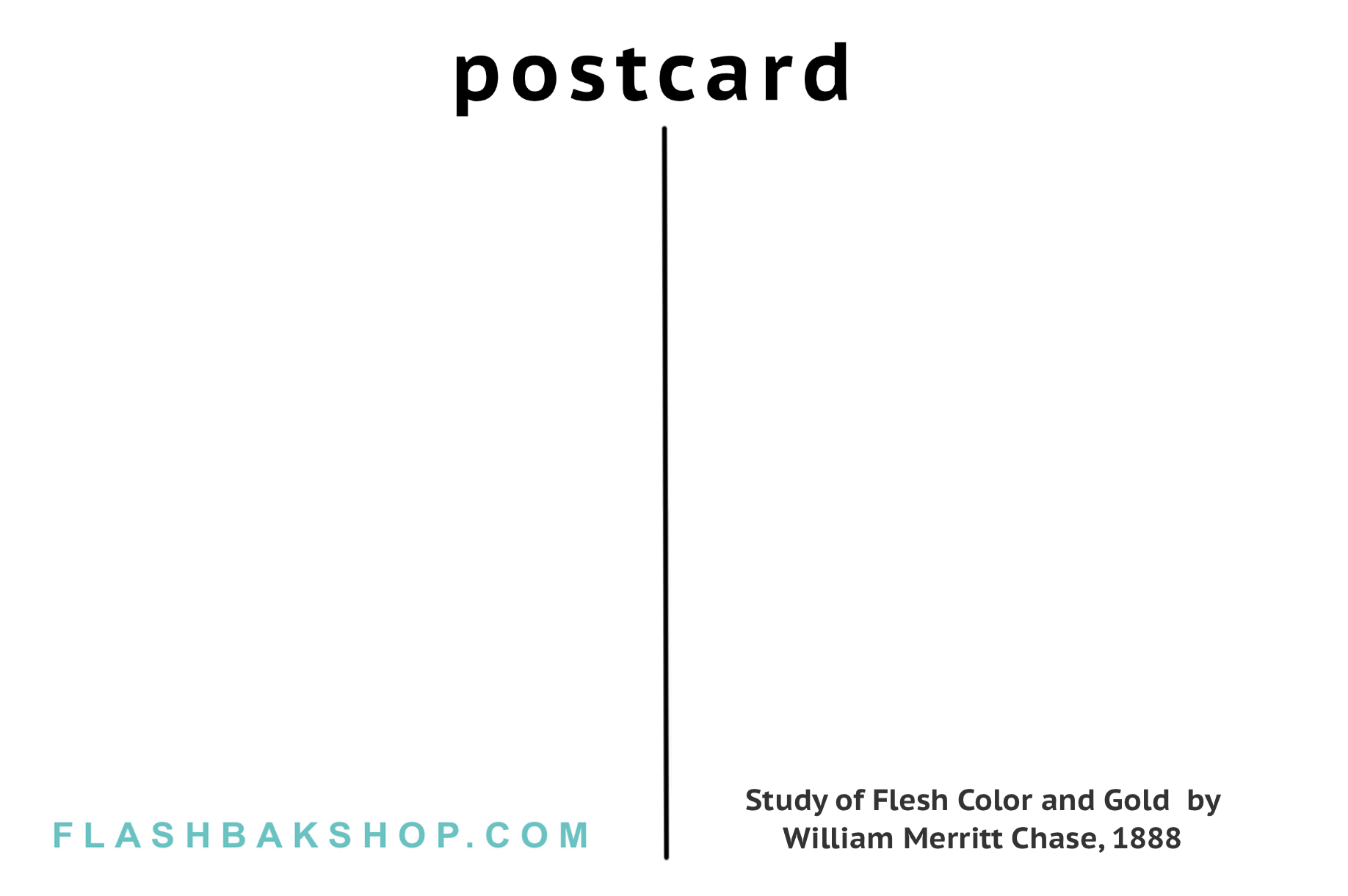 Estudio de Flesh Color and Gold de William Merritt Chase, 1888 - Postal