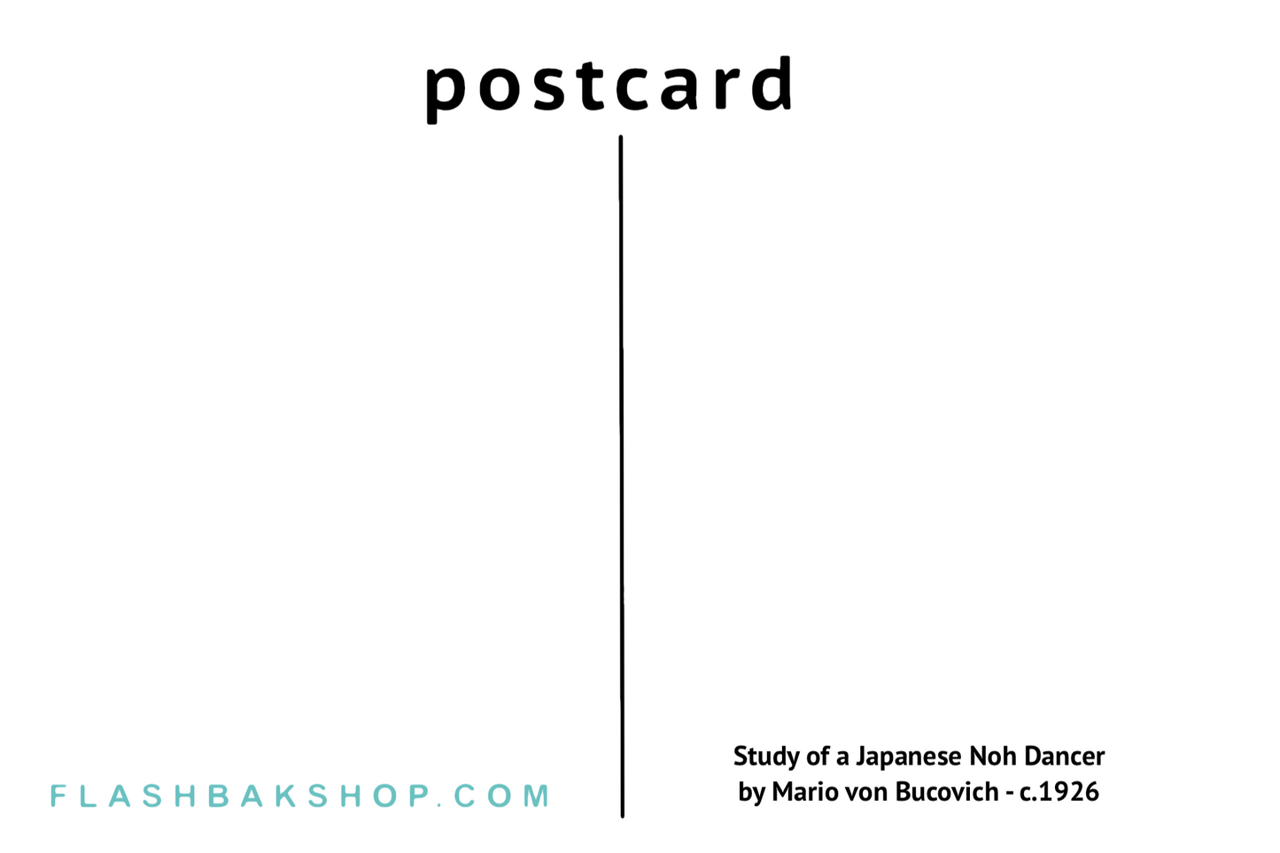 Study of a Japanese Noh Dancer by Mario von Bucovich - c.1926 - Postcard