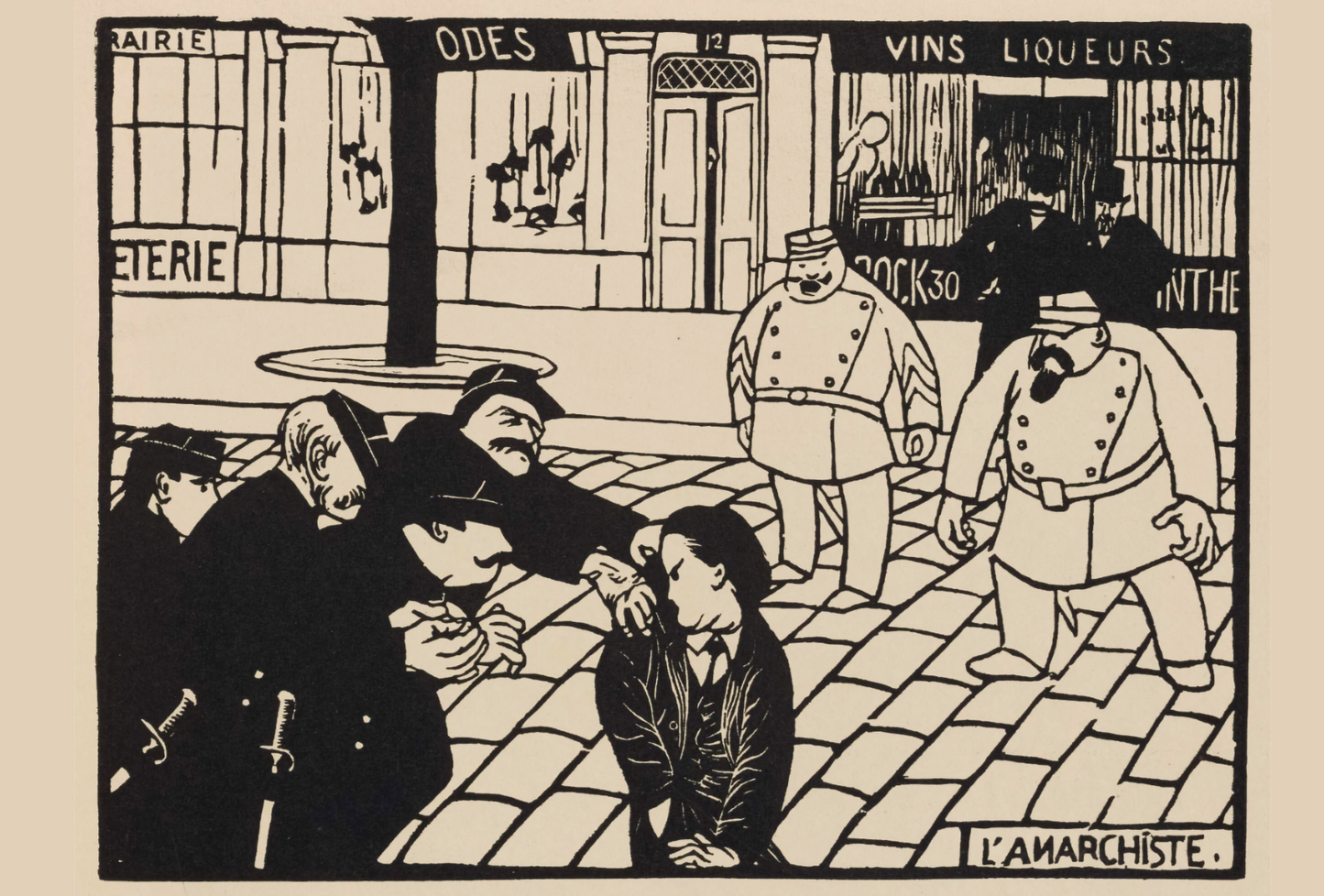 L'Anarchiste de Félix Edouard Vallotton, 1892 - Carte postale