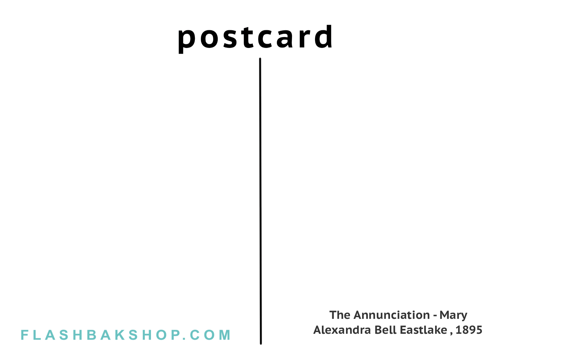 The Annunciation b Mary Alexandra Bell Eastlake, 1895 - Postcard