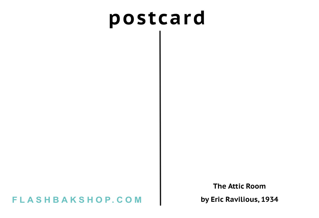 La chambre mansardée d'Eric Ravilious, 1934 - Carte postale