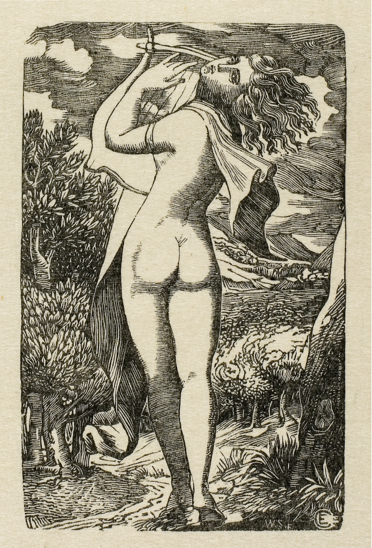 La bacante de Edward Calvert, c.1850 - Postal
