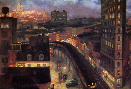 The City From Greenwich Village by John Sloan - 1922 - Postcard