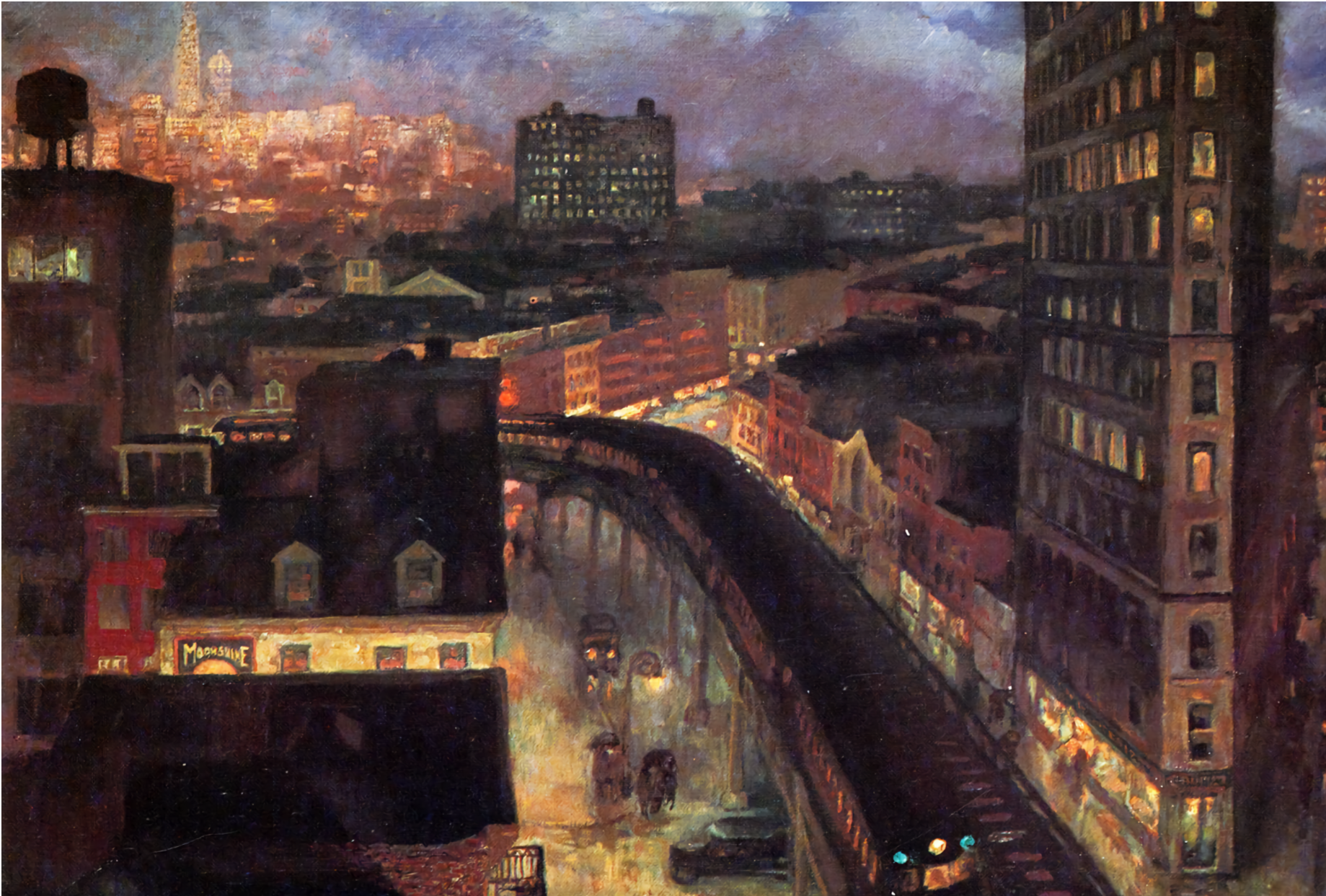 La ciudad de Greenwich Village de John Sloan - 1922 - Postal