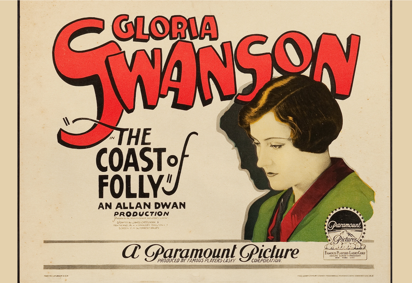 The Coast of Folly, 1925 - Postcard