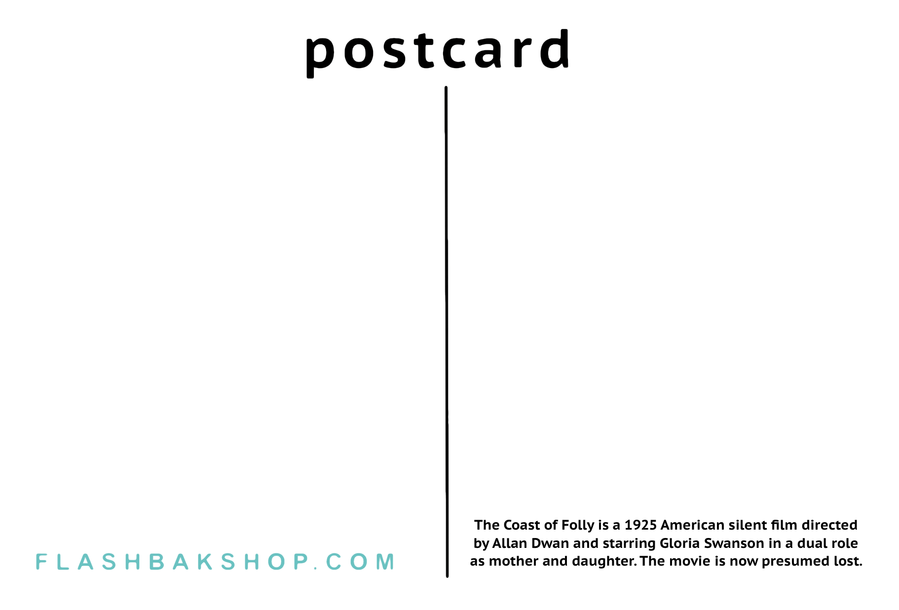 The Coast of Folly, 1925 - Postcard