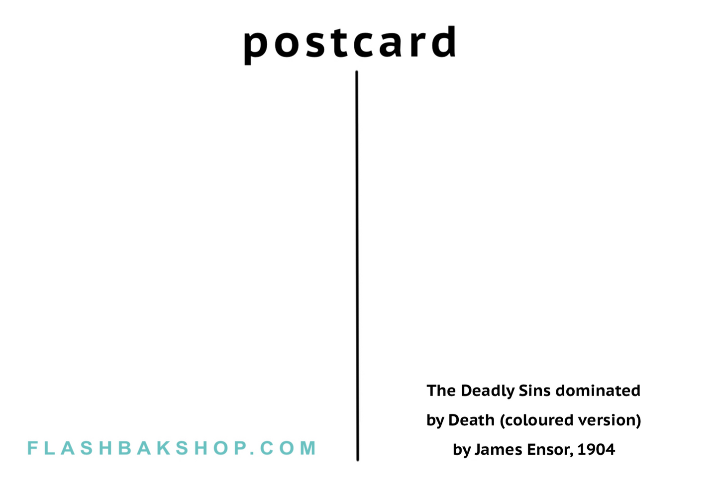 Les Péchés Capitaux dominés par la Mort (version colorée) de James Ensor, 1904 - Carte postale