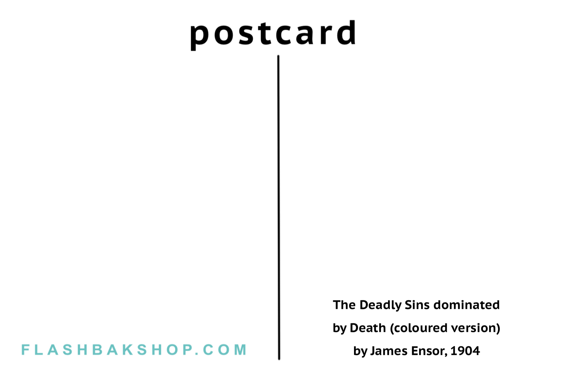 The Deadly Sins dominated by Death (coloured version) by James Ensor, 1904 - Postcard
