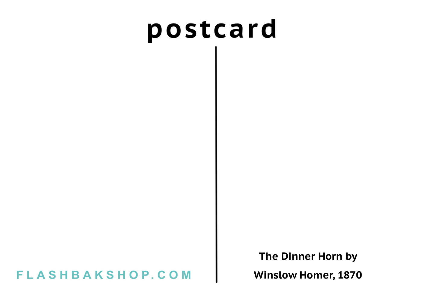 The Dinner Horn by Winslow Homer, 1870 - Postcard