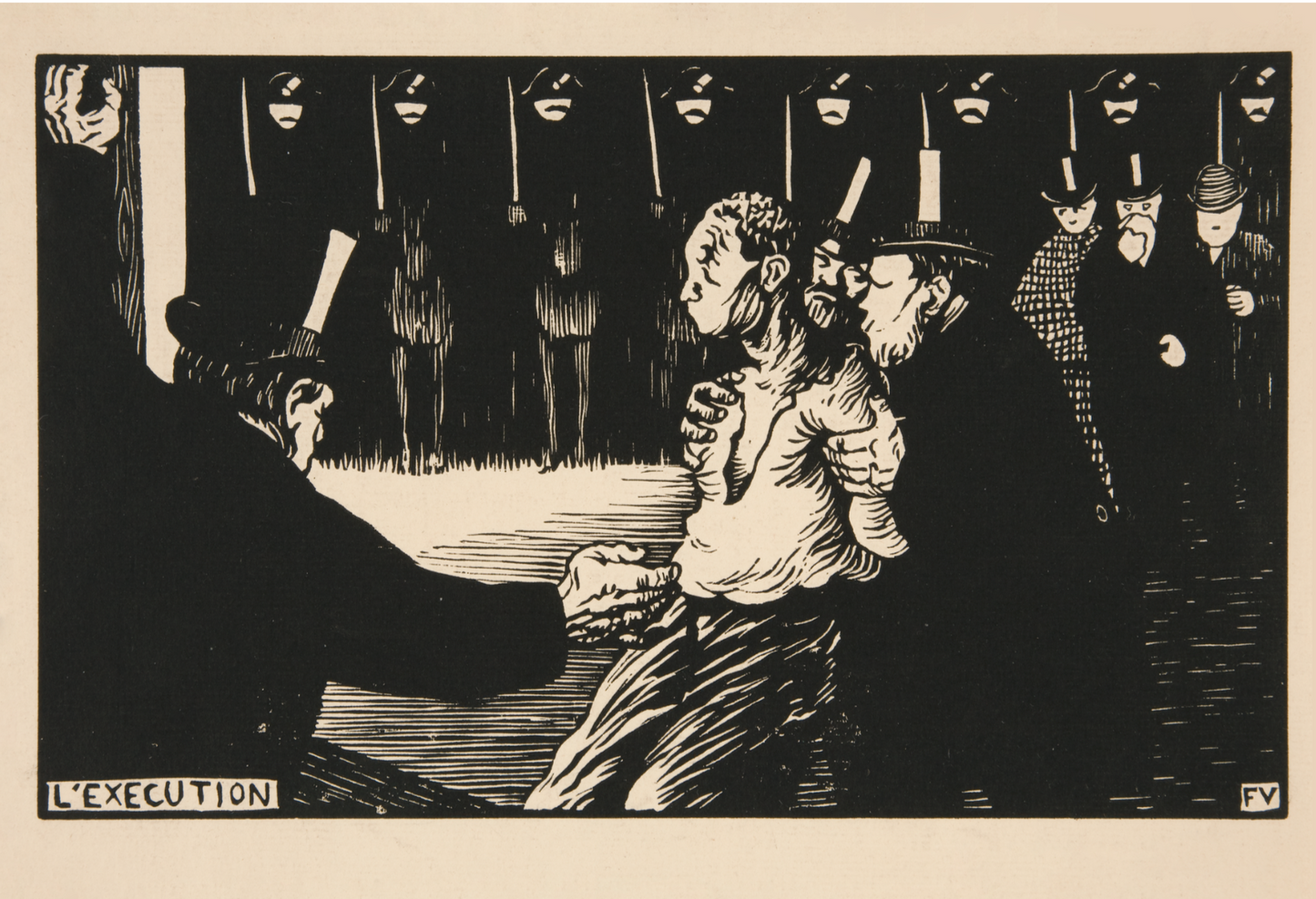 L'Exécution de Félix Edouard Vallotton, 1894 - Carte postale