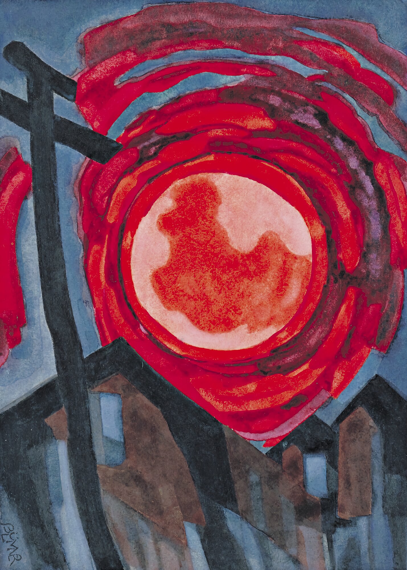 The Eye of Fate by Oscar Bluemner, 1927 - Wrapping Paper