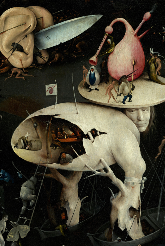 The Garden of Earthly Delights (detail 10) By Hieronymus Bosch, c.1500 - Postcard
