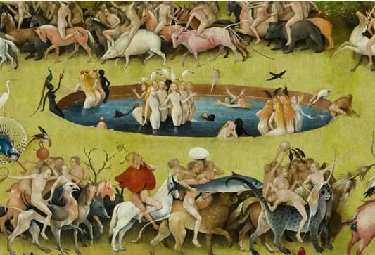 The Garden of Earthly Delights (detail 12) By Hieronymus Bosch, c.1500 - Postcard