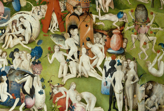 The Garden of Earthly Delights (detail 2) By Hieronymus Bosch, c.1500 - Postcard