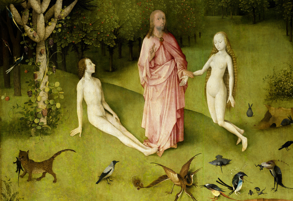 Le jardin des délices terrestres (détail 4) par Hieronymus Bosch, vers 1500 - Carte postale
