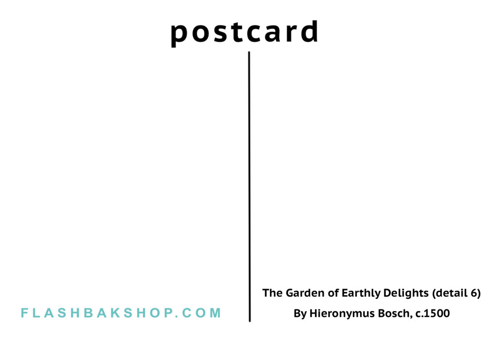 El jardín de las delicias (detalle 6) Por Hieronymus Bosch, c.1500 - Postal