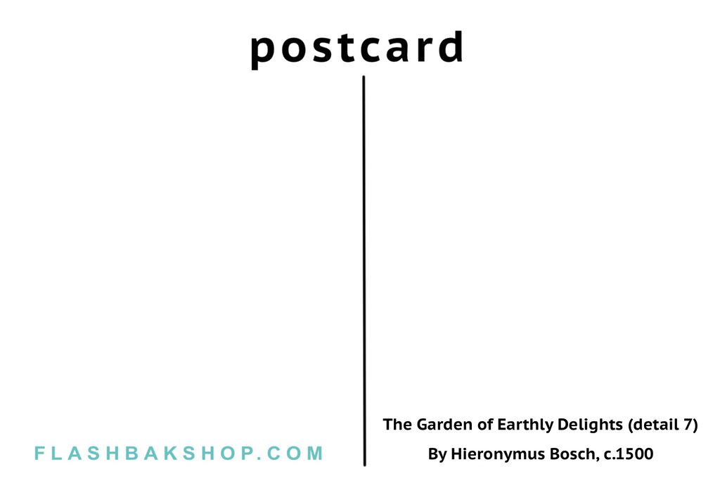 El jardín de las delicias (detalle 7) Por Hieronymus Bosch, c.1500 - Postal