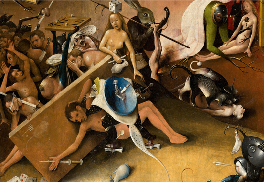 El jardín de las delicias (detalle 9) Por Hieronymus Bosch, c.1500 - Postal