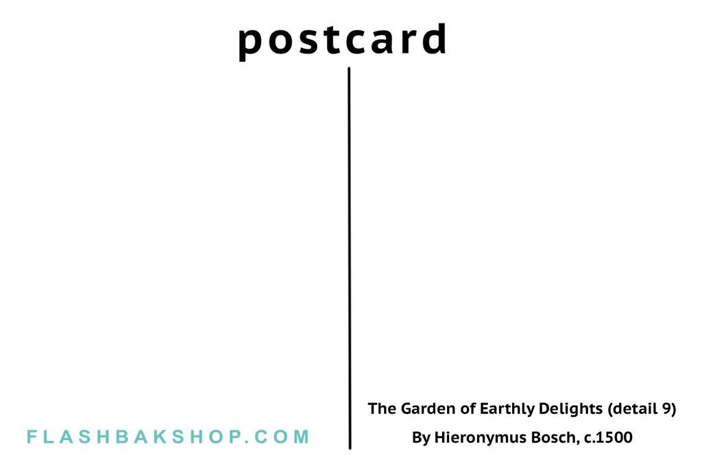 El jardín de las delicias (detalle 9) Por Hieronymus Bosch, c.1500 - Postal