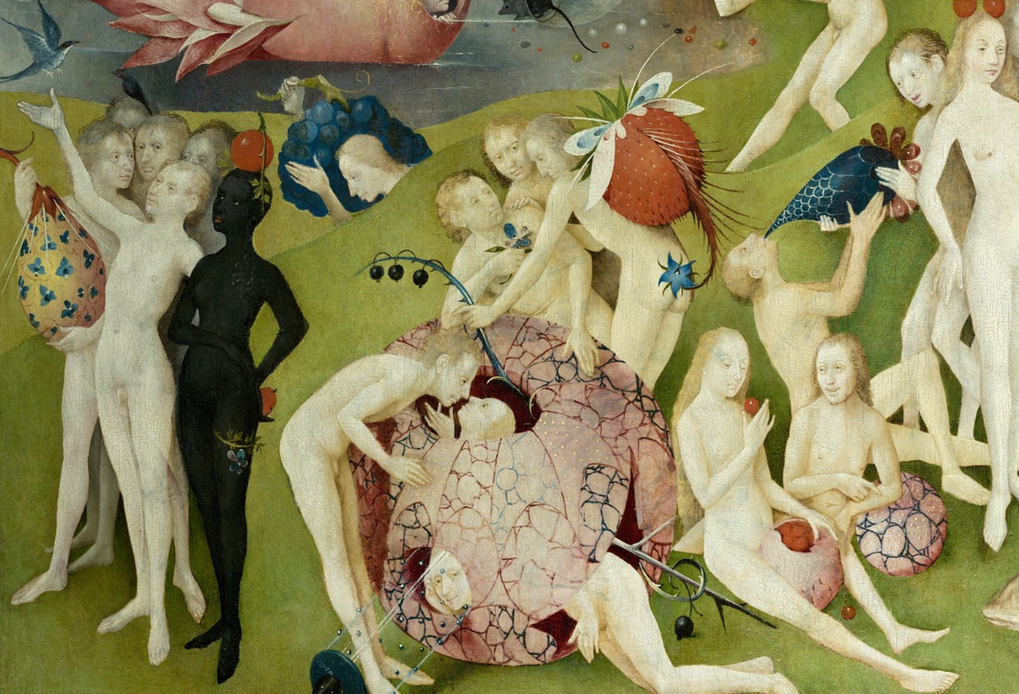 The Garden of Earthly Delights (detail 1) By Hieronymus Bosch, c.1500 - Postcard