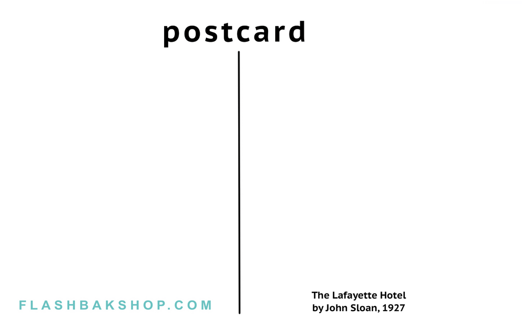 El Lafayette de John Sloan, 1927 - Postal