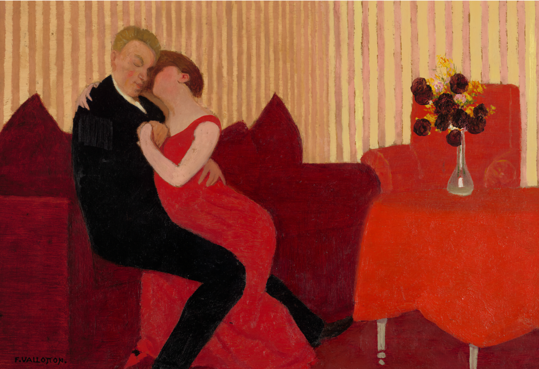 The Lie (Le Mensonge) by Félix Vallotton, 1897 - Postcard