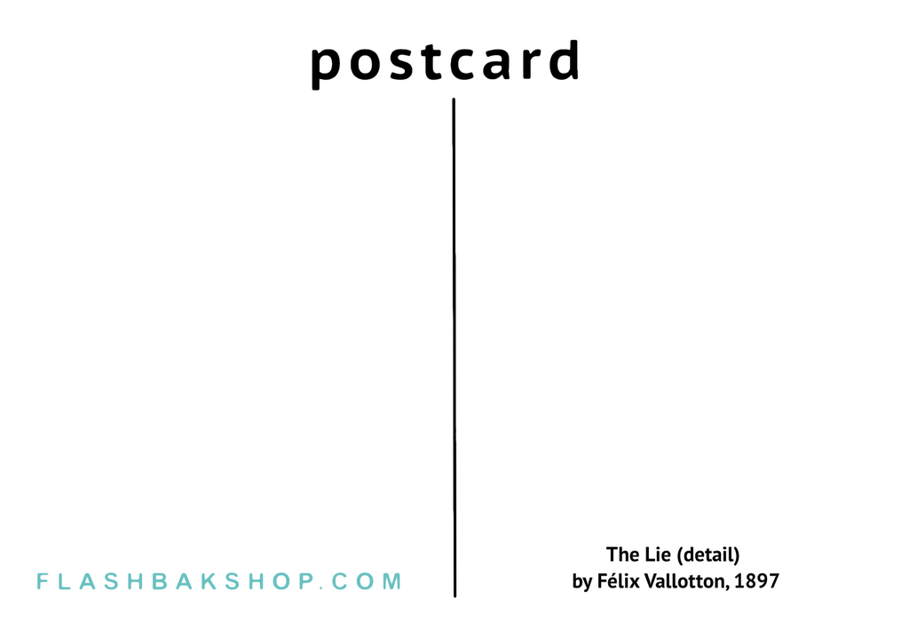 The Lie (Le Mensonge) by Félix Vallotton, 1897 - Postcard