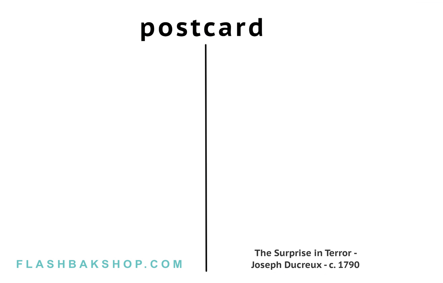 The Surprise in Terror by Joseph Ducreux, c. 1790 - Postcard