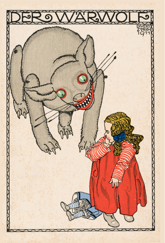 The Werewolf by Josef von Diveky for Wiener Werkstätte Nr. 497, 1911 - Postcard