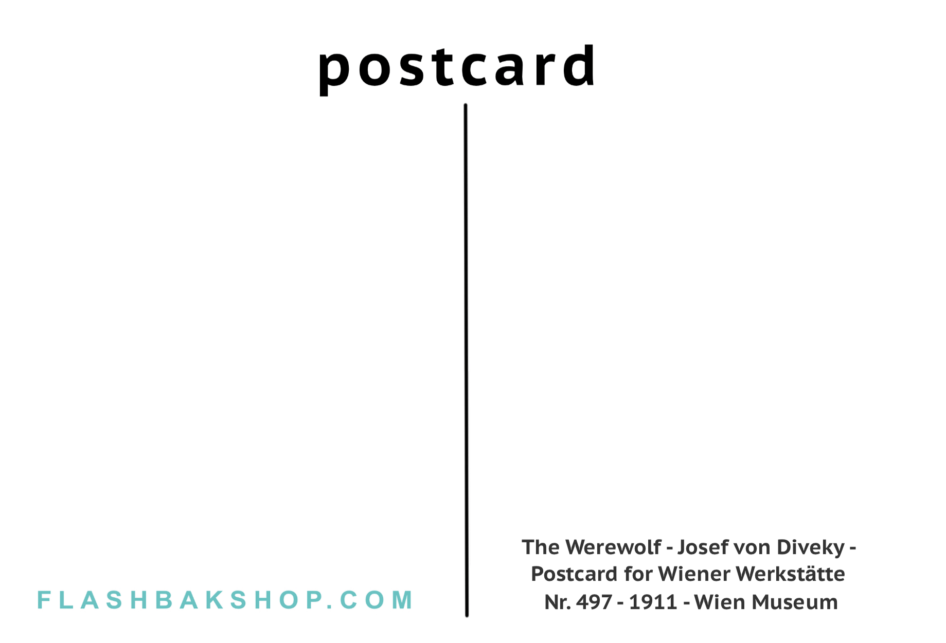 The Werewolf by Josef von Diveky for Wiener Werkstätte Nr. 497, 1911 - Postcard