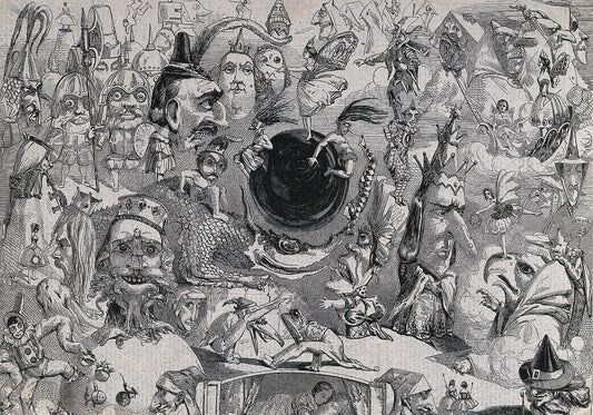 El sueño infantil de la pantomima de Alfred Crowquill, 1859 - Papel de regalo