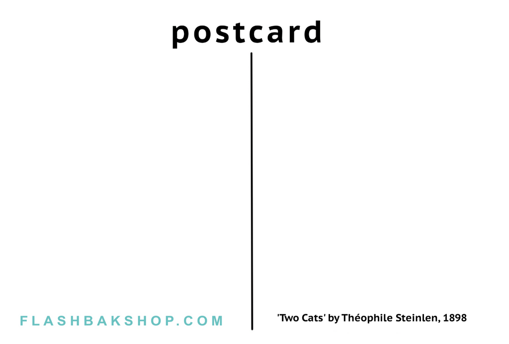 Dos gatos de Theophile Steinlen, 1898 - Postal