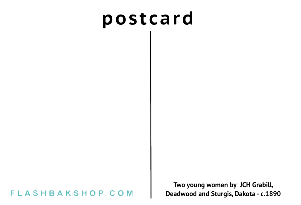 Two young women by JCH Grabill, Deadwood and Sturgis, Dakota, c.1890 - Postcard